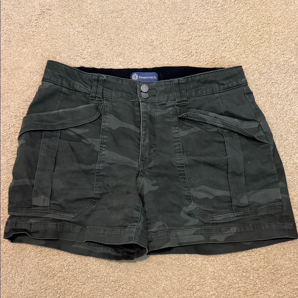 Democracy Olive Camouflage Shorts